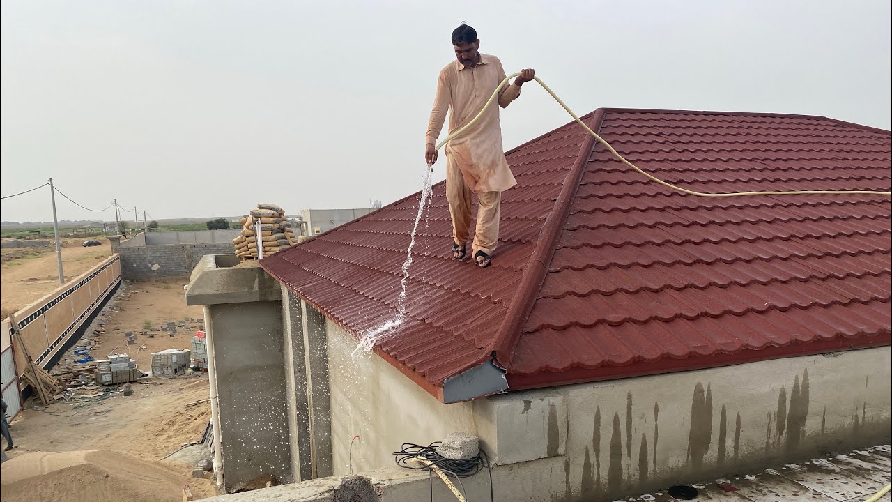 طريقة تركيب قرميد مع عازل كامل شوف فيديو مقاس ١٣/١١