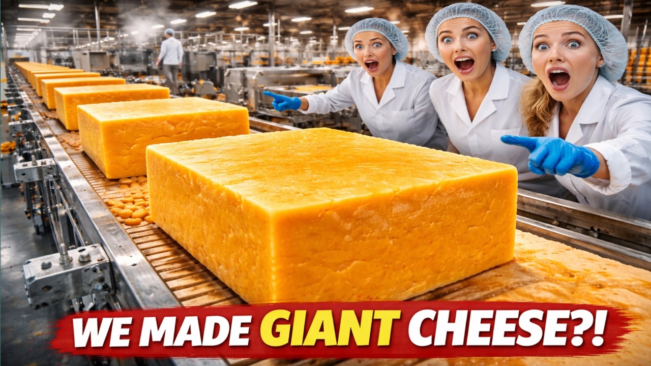 Inside America’s Biggest Cheese Factory! (Unbelievable Process) #CheeseFactory #satisfying