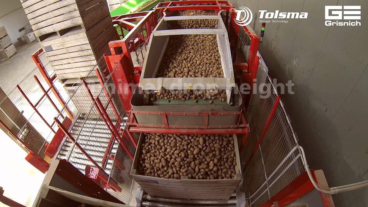 Tolsma Grisnich TG 18 kistenvuller met automatische stapelaar