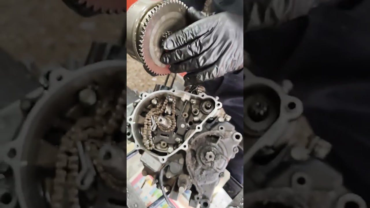Desarme completo de motor de moto akt RTX