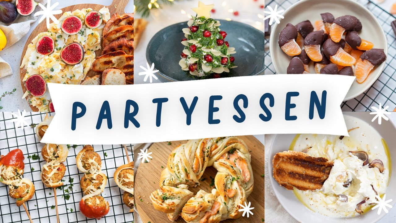 Partyrezepte: Leckere Party Snacks & Fingerfood zum Vorbereiten für Buffet, Weihnachten & Silvester