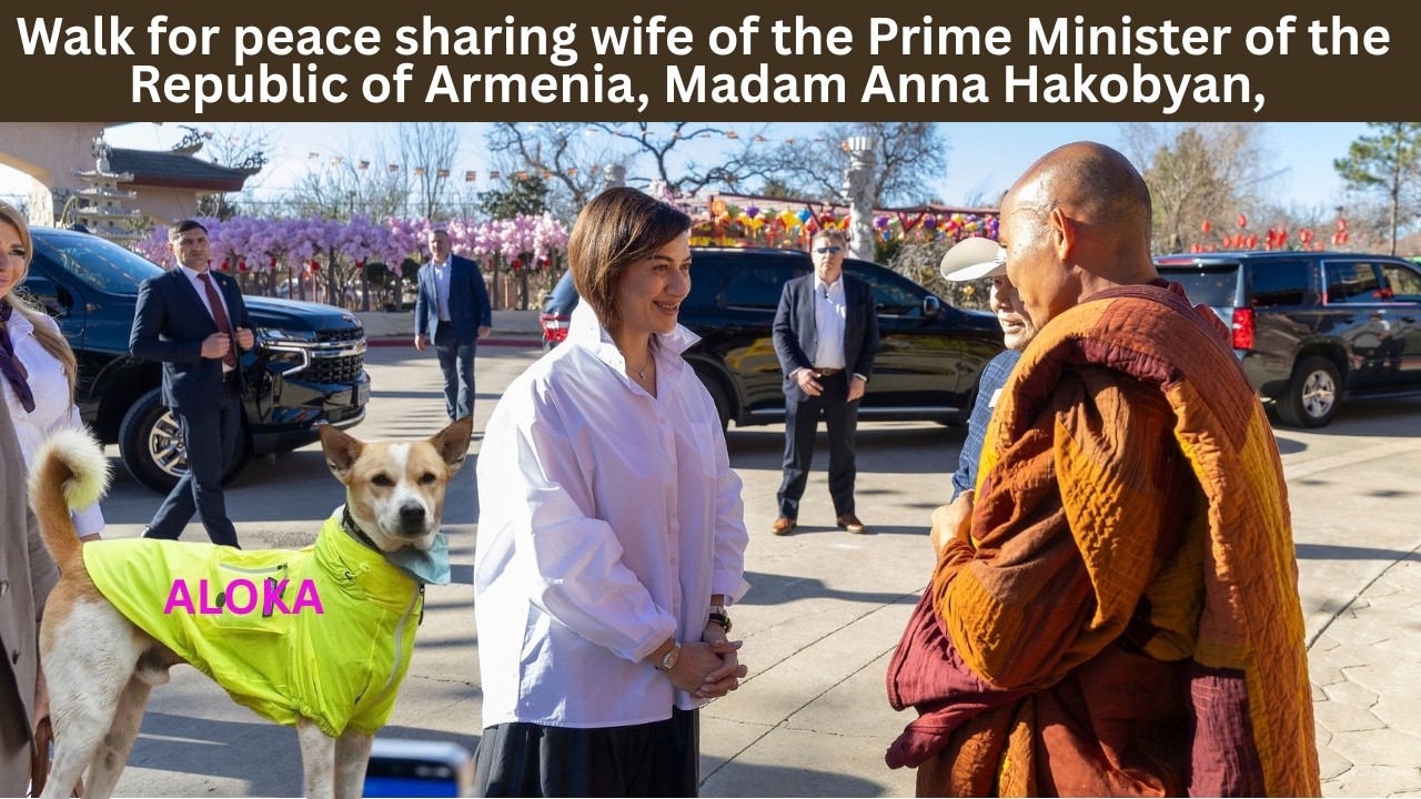 Walk for peace sharing wife of the Prime Minister of the Republic of Armenia, Madam Anna Hakobyan,