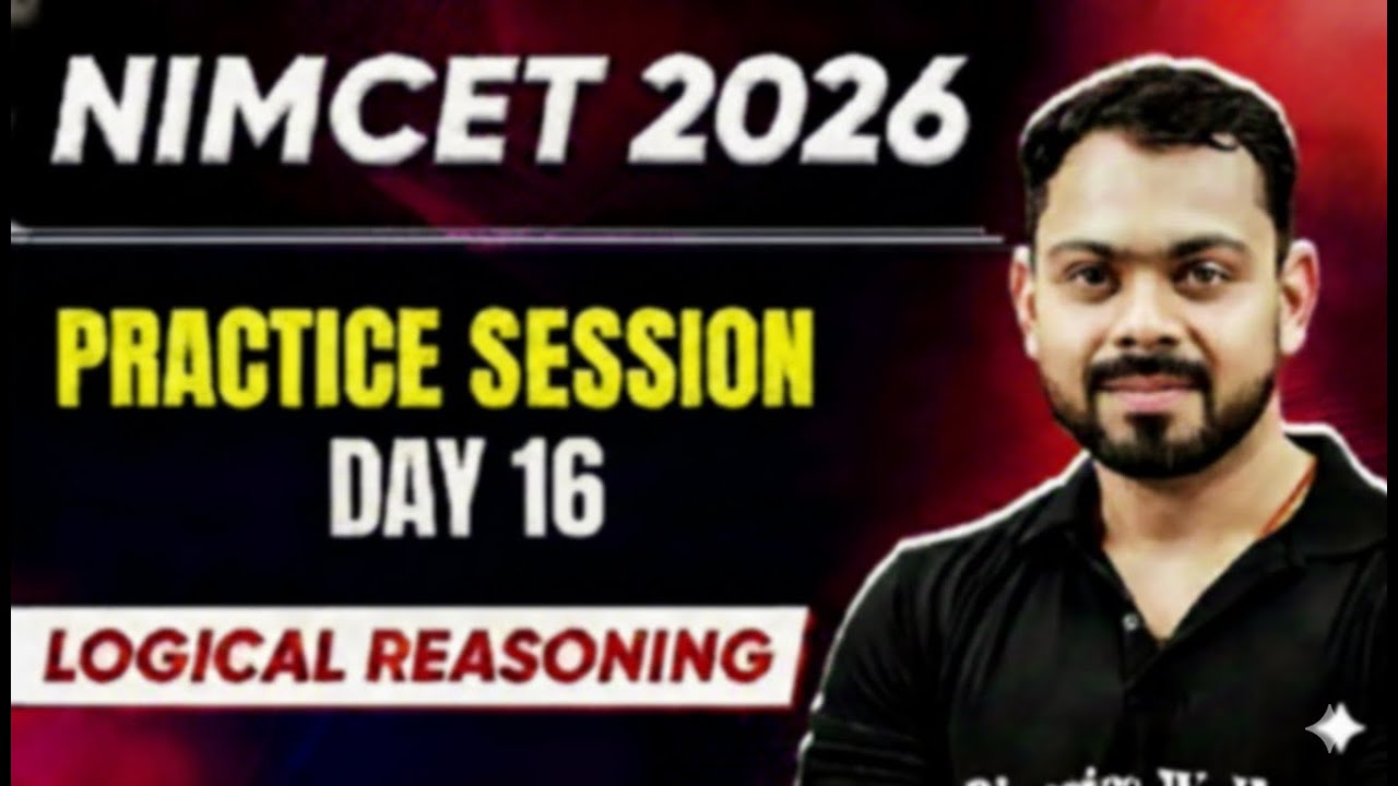 NIMCET 2026 Practice Session Day 16 | Logical Reasoning | NIMCET 2026 | PW NIMCET #pwnimcet