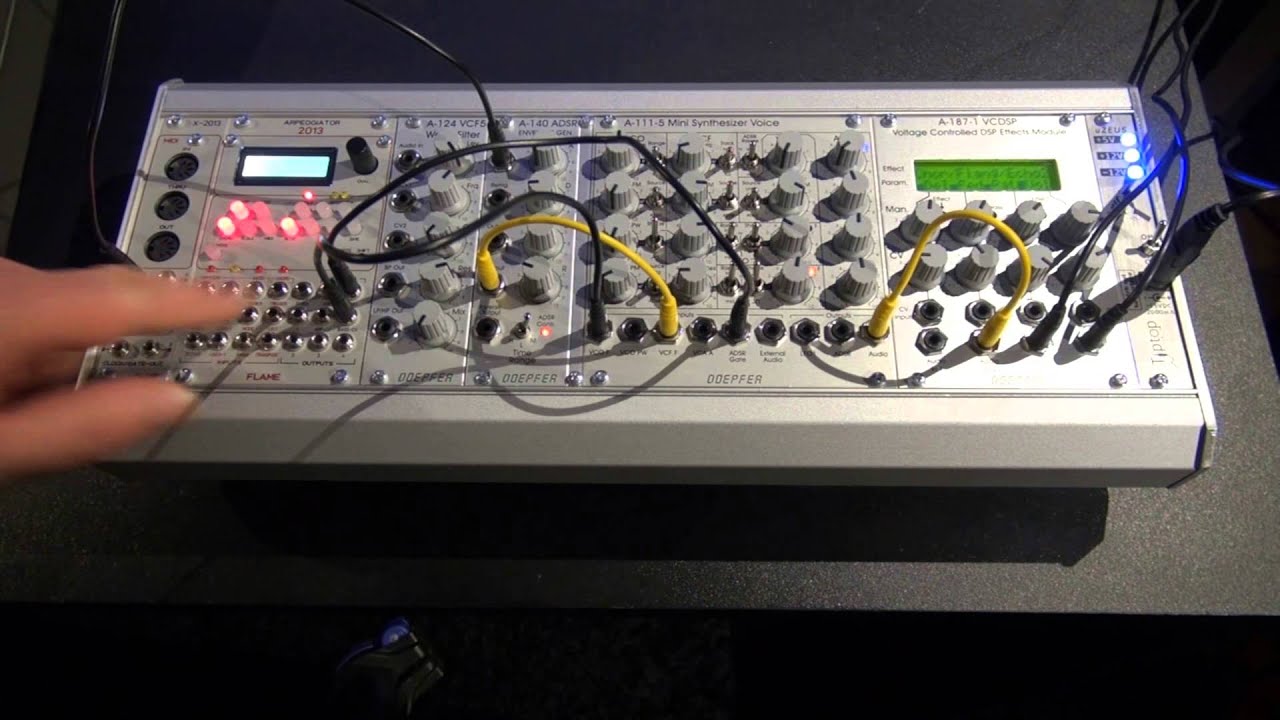 ARP 2013 (a very compact eurorack with Flame Arp 2013 and Doepfer VCDSP)