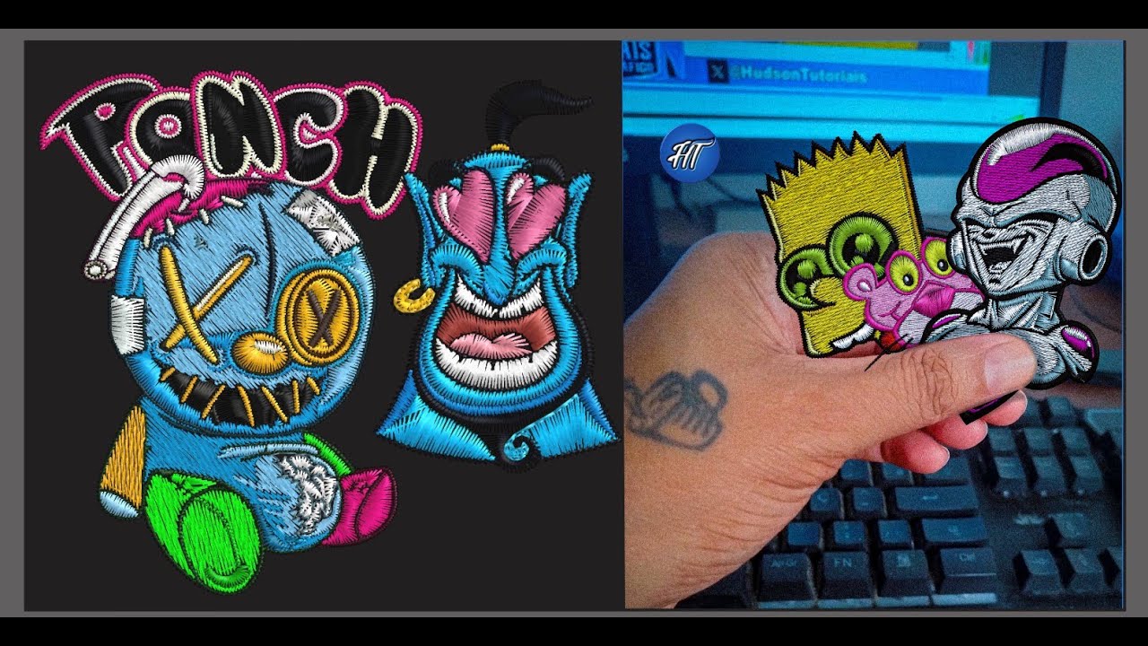 CRIANDO EFEITO PATCH DE BORDADO PARA DTF  EM POUCOS CLIQUES