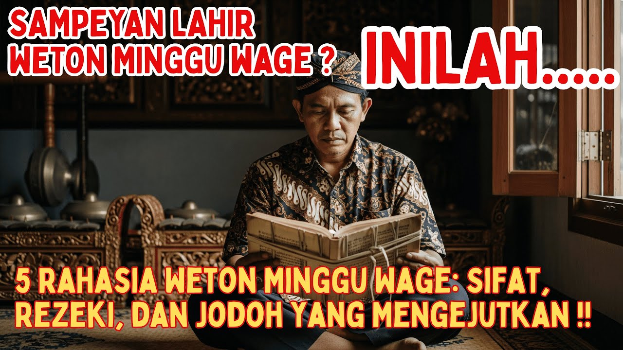 5 Alasan Weton Minggu Wage Sifat, Rezeki, dan Jodo Menurut Primbon Jawa