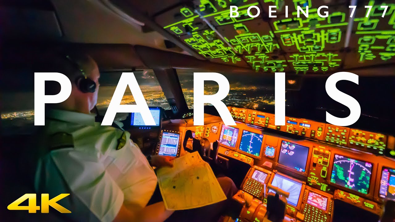 BOEING 777 TAKE OFF FROM PARIS IN 4K