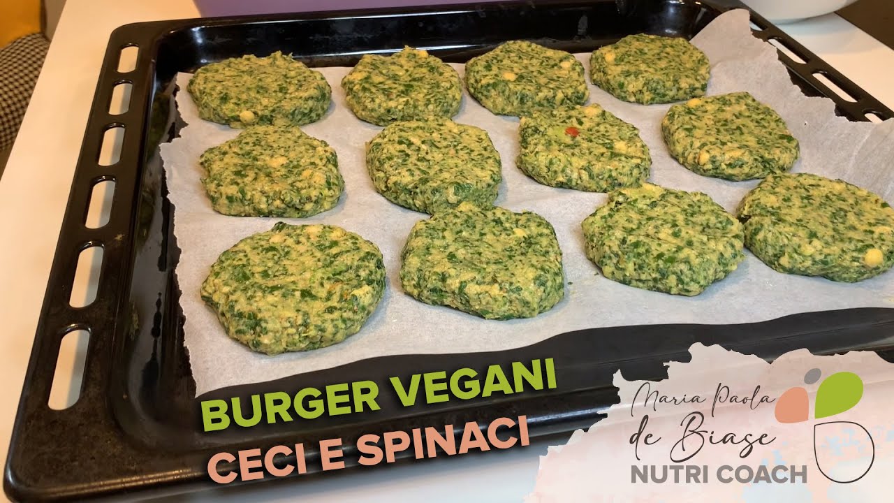 Burger di ceci agli spinaci - Ricetta VEGANA di burger proteici