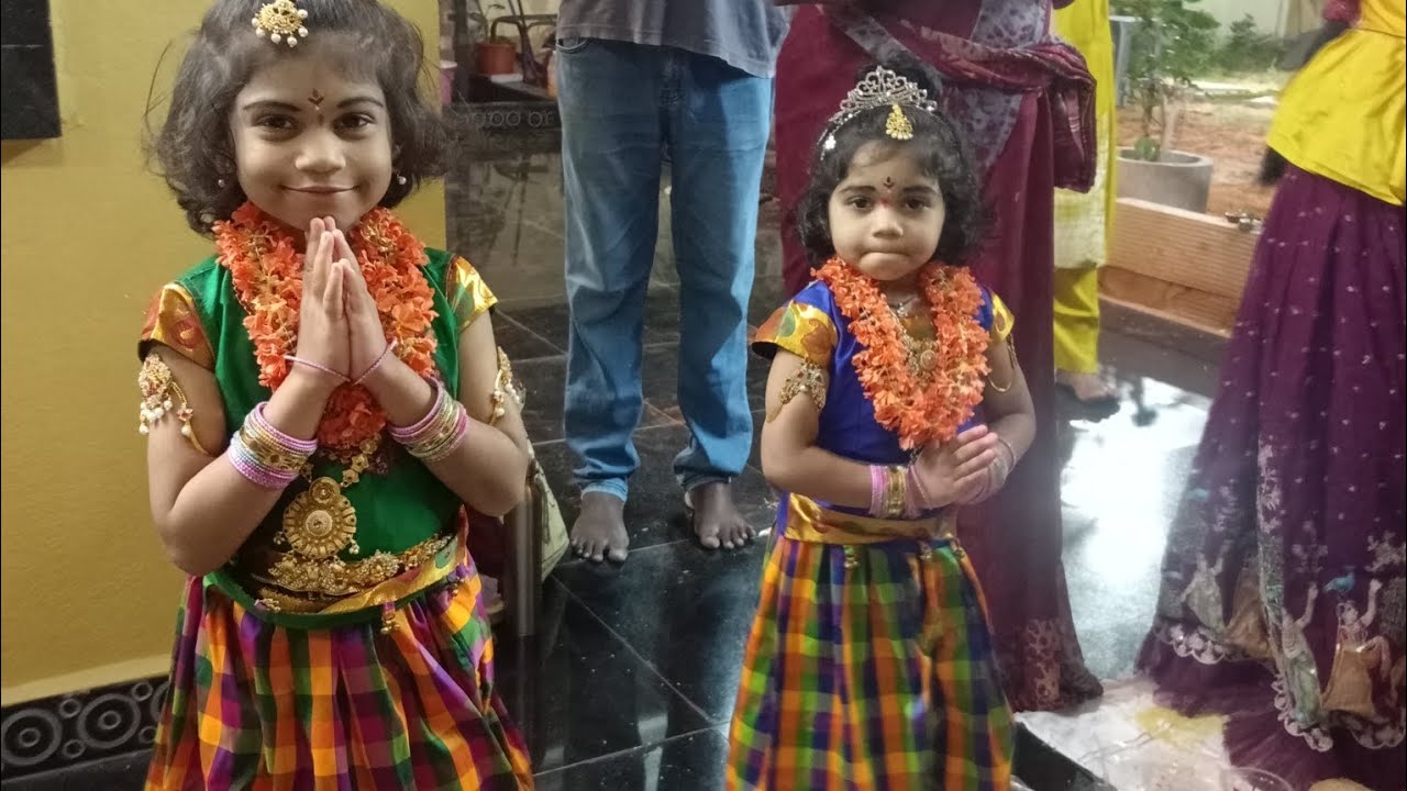 Arangetram (MUVVA PUJA/ Gajja puja) by My both little princess💃💃