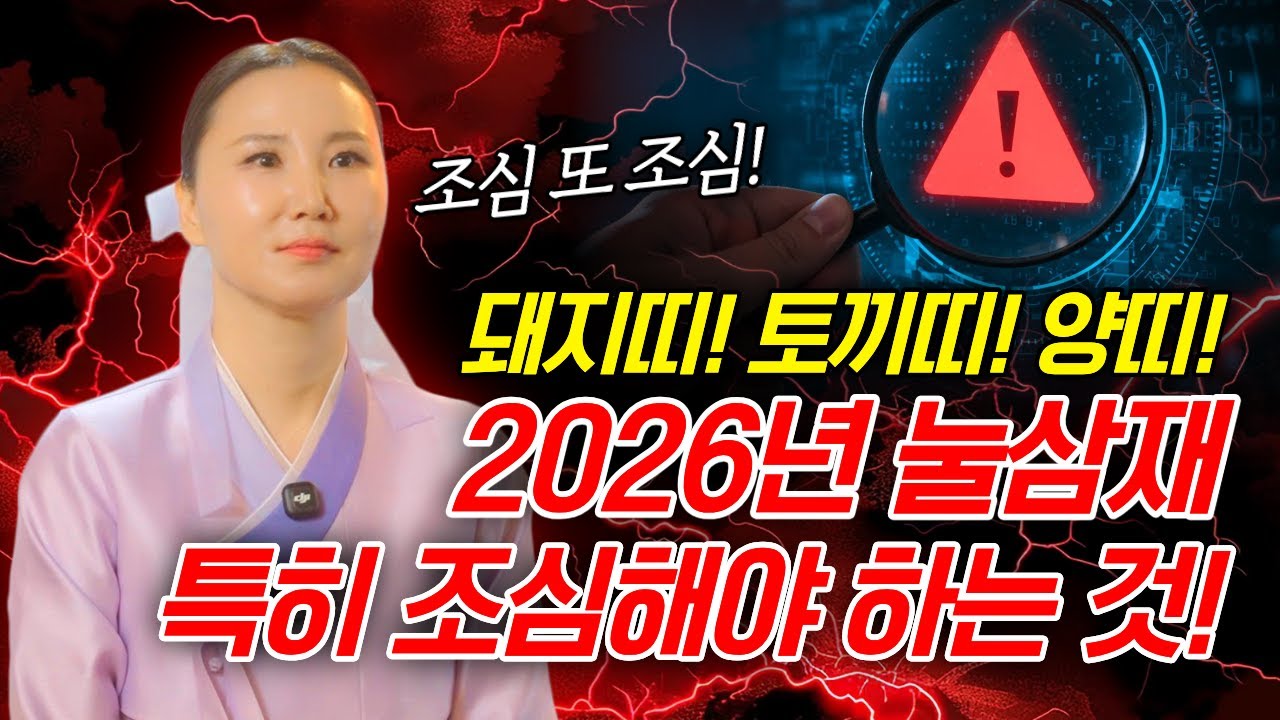 돼지띠, 토끼띠, 양띠 주목하세요! 눌삼재, 2026년엔 특히 조심해야하는 것🔥