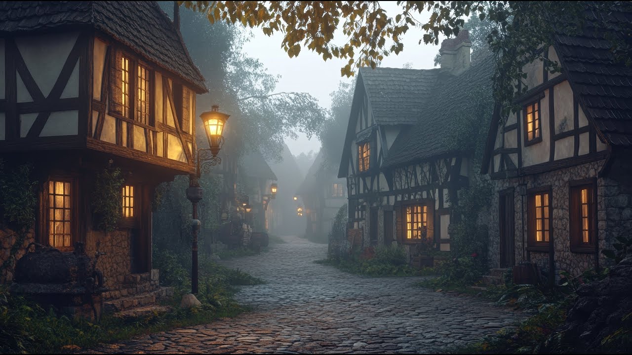 Cozy Old World Village Ambience – Warm Folk Instrumentals for Reading