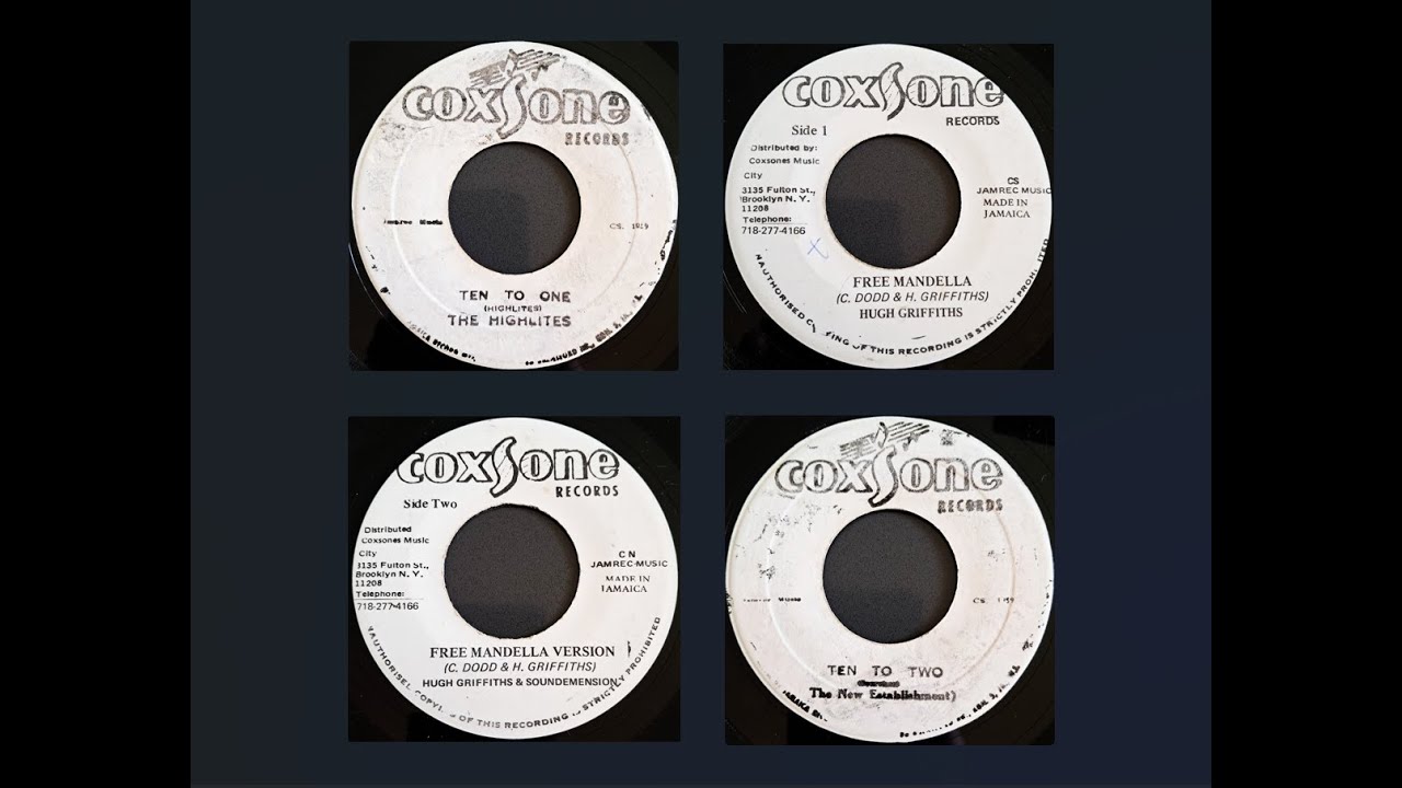 The Highlites - Ten To One / Hugh Griffiths - Free Mandela & Dubs (Coxsone Records)