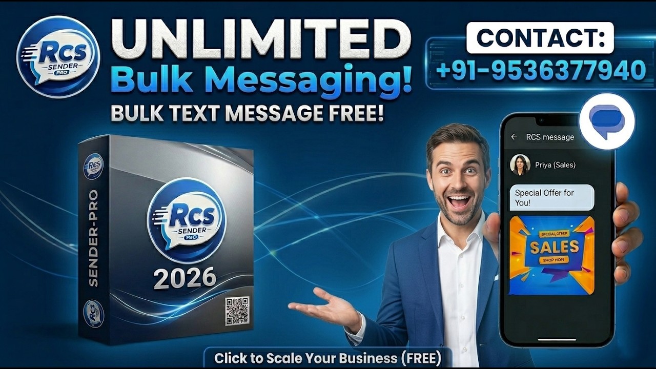 How to Send Unlimited Text Messages Free  | 🚀 RCS Sender Pro Bulk SMS Tool 2026