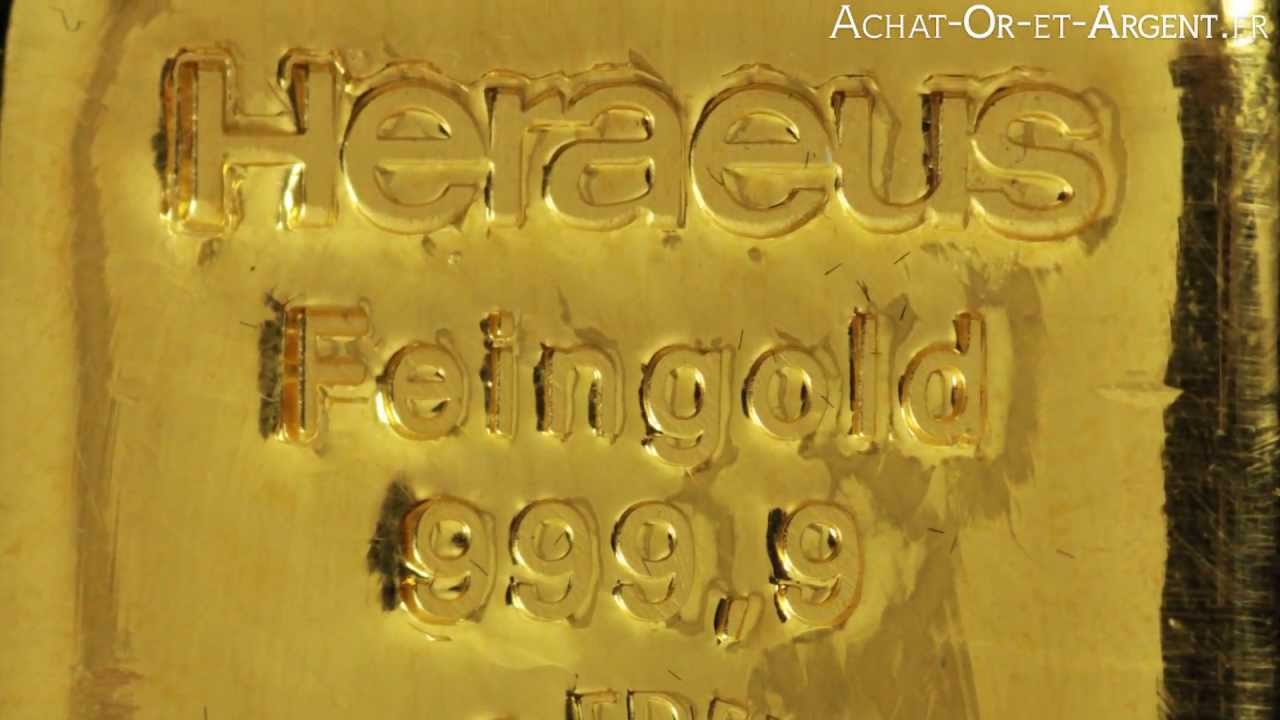 Achat ou Vente de Lingots d'OR sur Achat-or-et-argent.fr - Lingot 250 Grammes Heraeus