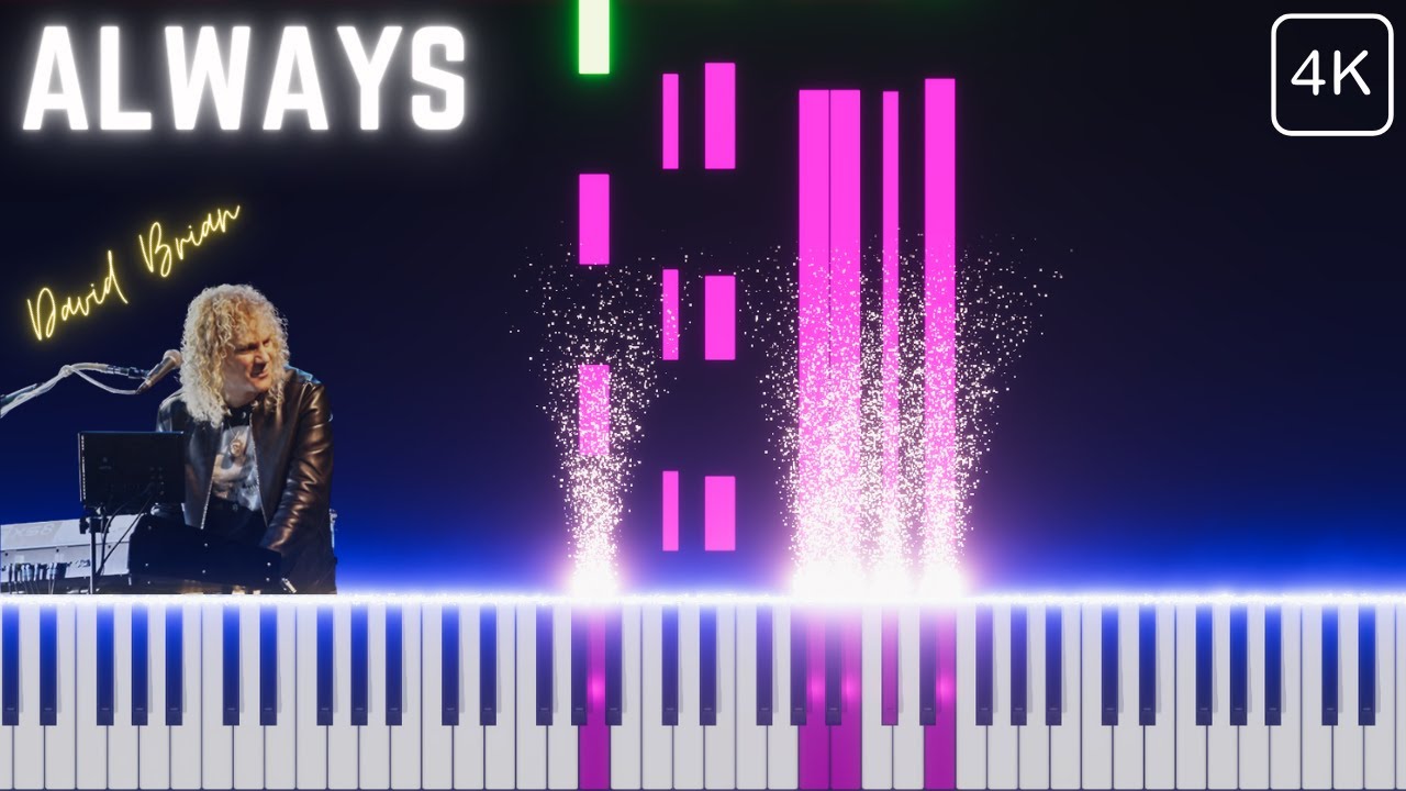 Always (BON JOVI) Piano Score Tutorial in 4K [David Brian Tribute] #always #bonjovi #crossroads