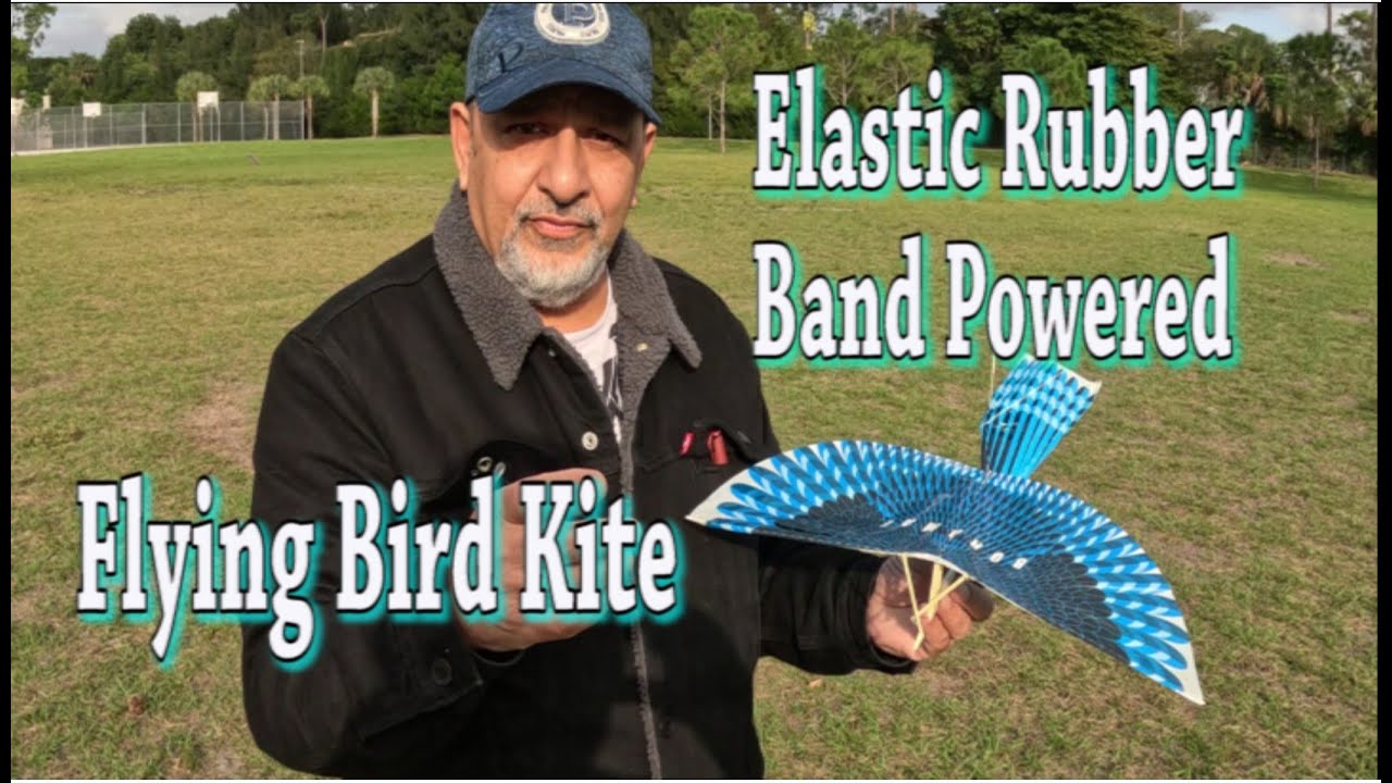 #234 Elastic Rubber Band Powered Flying Bird Kite
