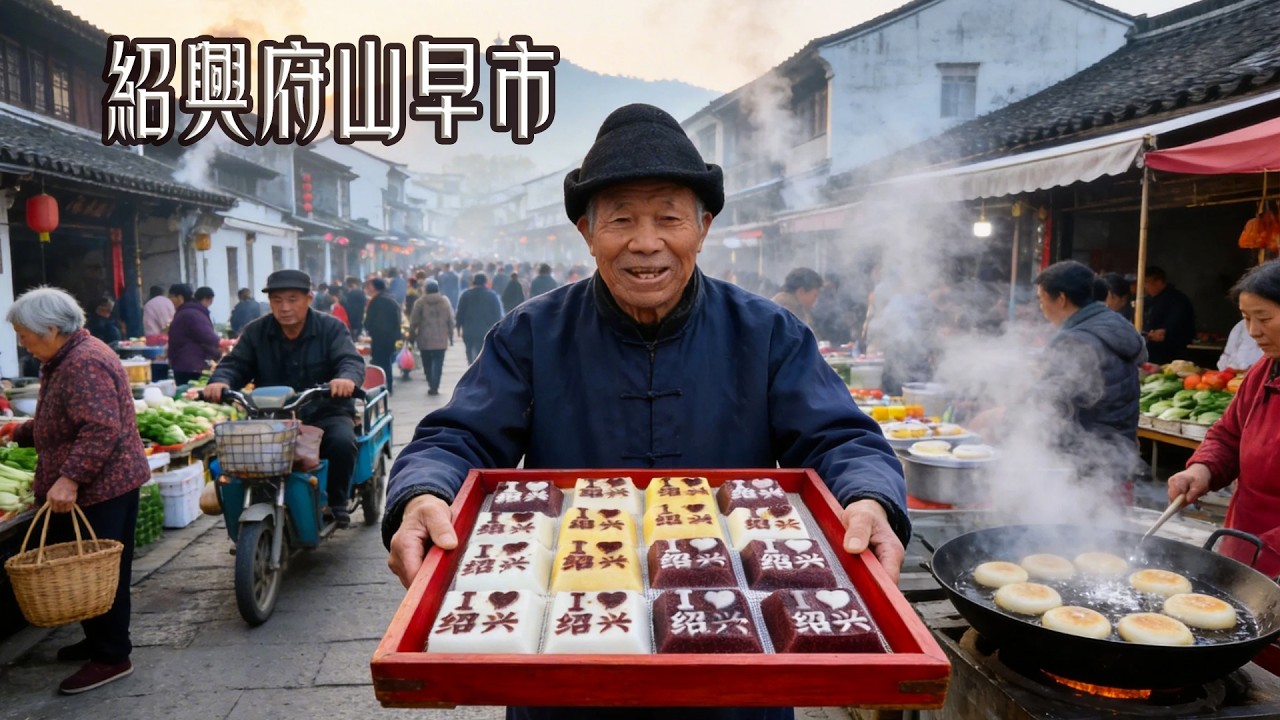 千年古城紹興：從府山早市的人間煙火到魯迅故居的各色小吃，面餑餑、臭豆腐、黃酒奶茶、新疆馕、烤包子、手抓餅、地三鮮、油豆腐塞肉、手工醬油。