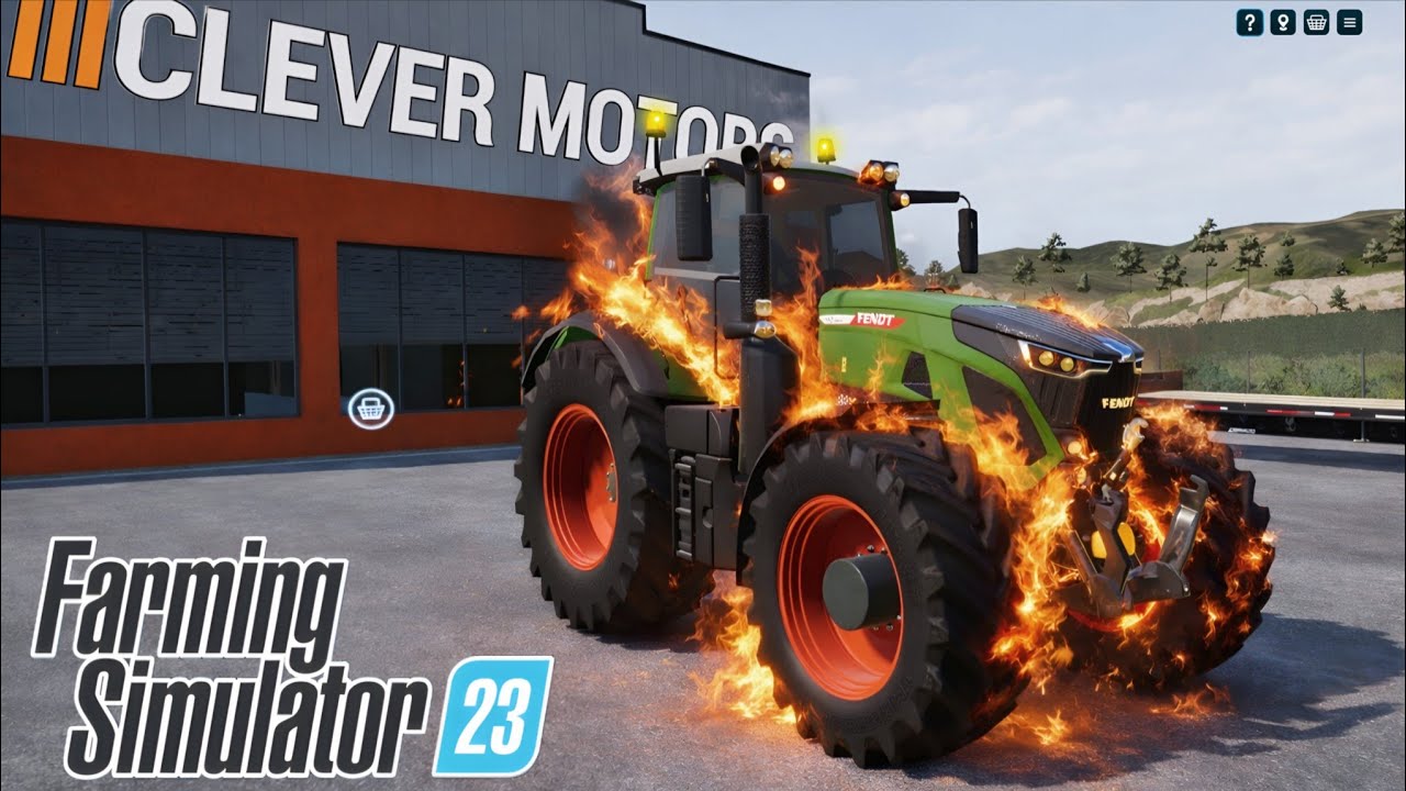 Fs 23 Burn FENDT Tractor ! Farming Simulator 23 Harvesting ! Timelapse #fs23 