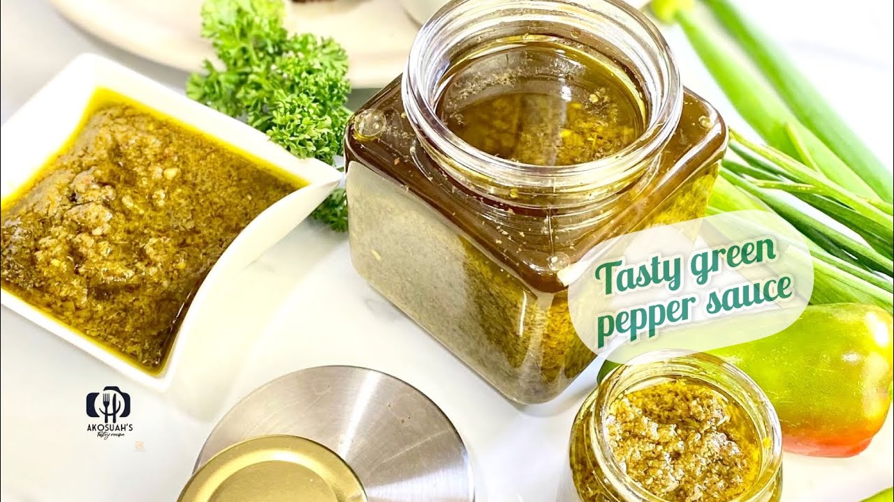 The Best Green Pepper Sauce-Green Chili Sauce