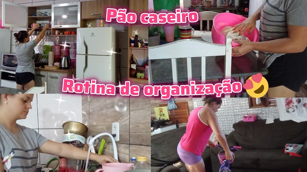Rotina com duas crianças pequenas/fis pão caseiro,limpeza da cozinha✨️