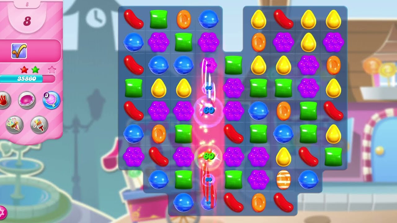 Старая версия Candy Crush Saga на ПК: уровни с 1 по 10.