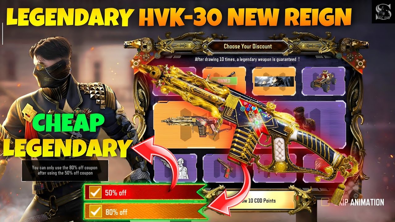 How to Get HVK 30 - New Reign for Cheap in CODM | New Choose Your Discount Event COD MOBILE