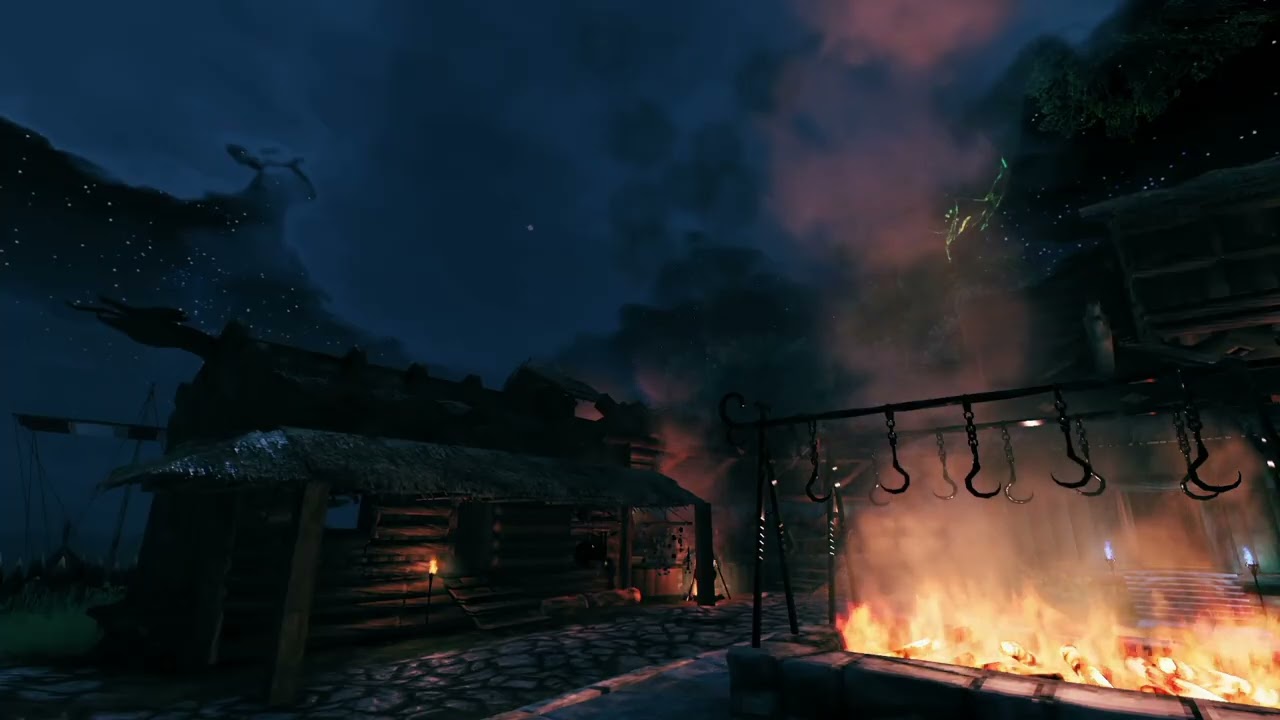 VALHEIM - SLEEP, RELAX, STUDY, READ, OR CHILL AMBIENCE 8 HOURS