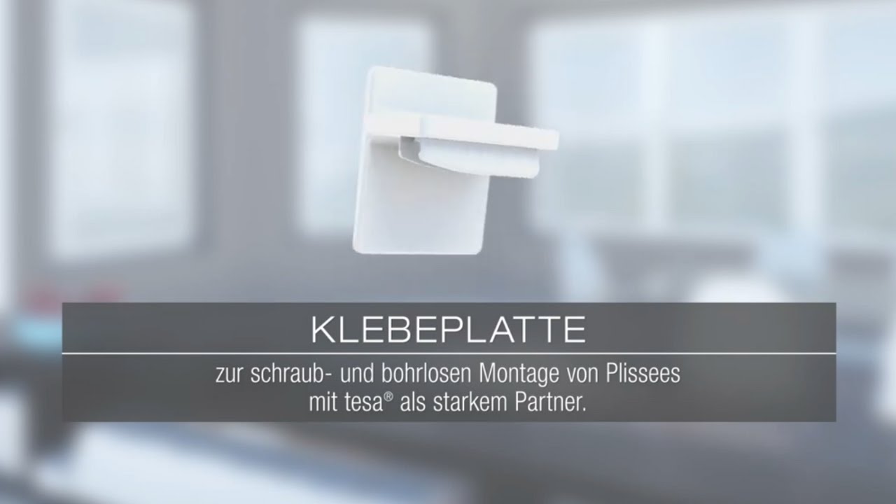 Klebeplatte zur einfachen Plisseemontage