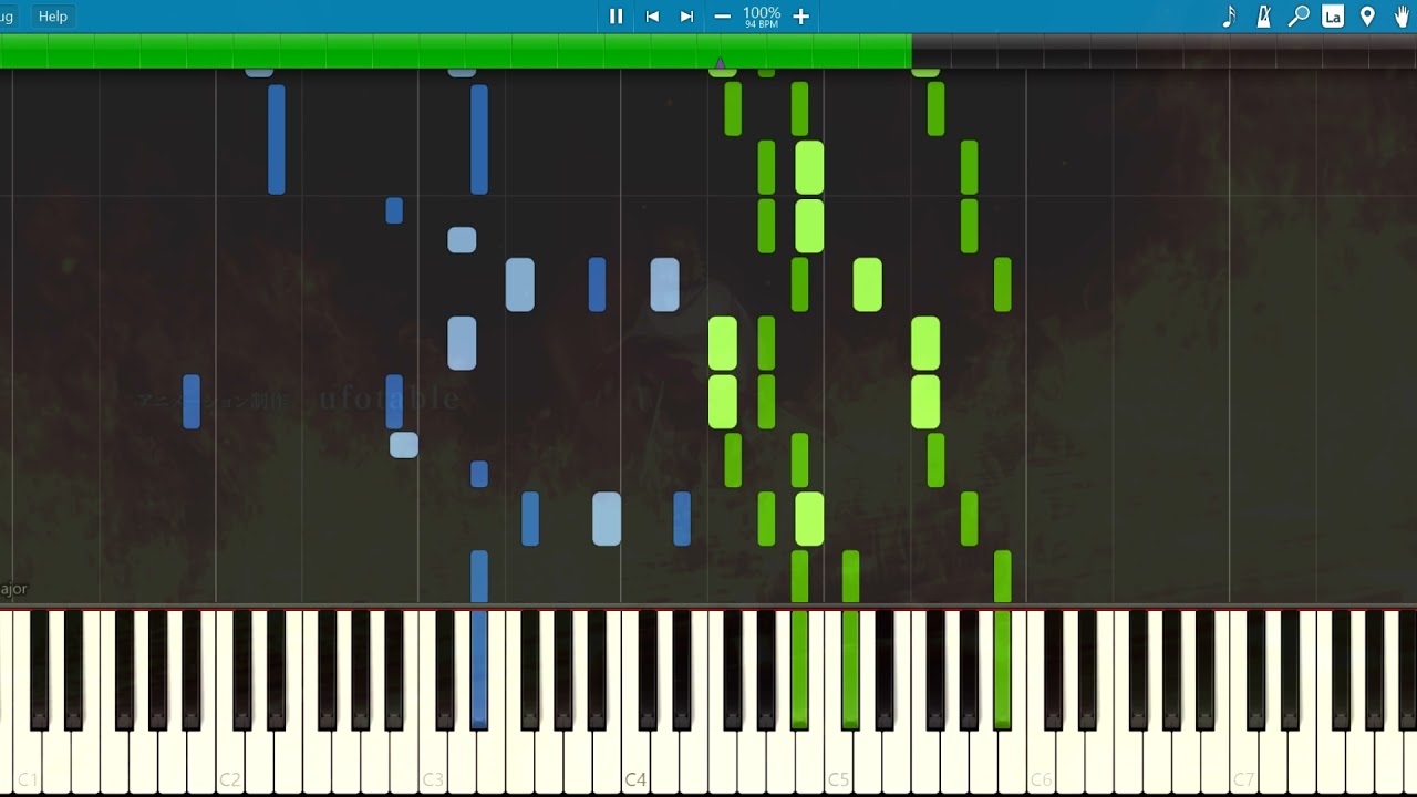[Synthesia] LiSA - Akeboshi (Piano) (Opening) [Kimetsu no Yaiba S2]