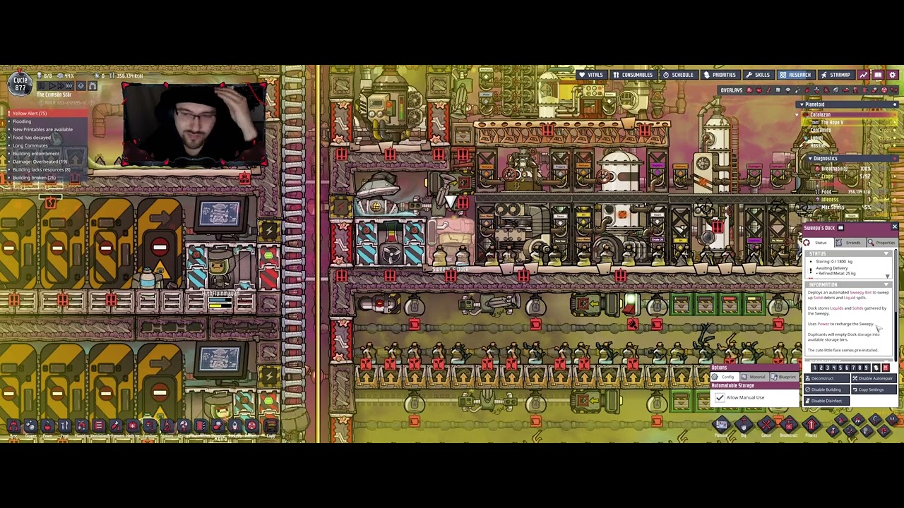 Oxygen Not Included: 4th Play-Through, Baator Moonlet, Heavy Modded, Day 6 (Part 1/2)
