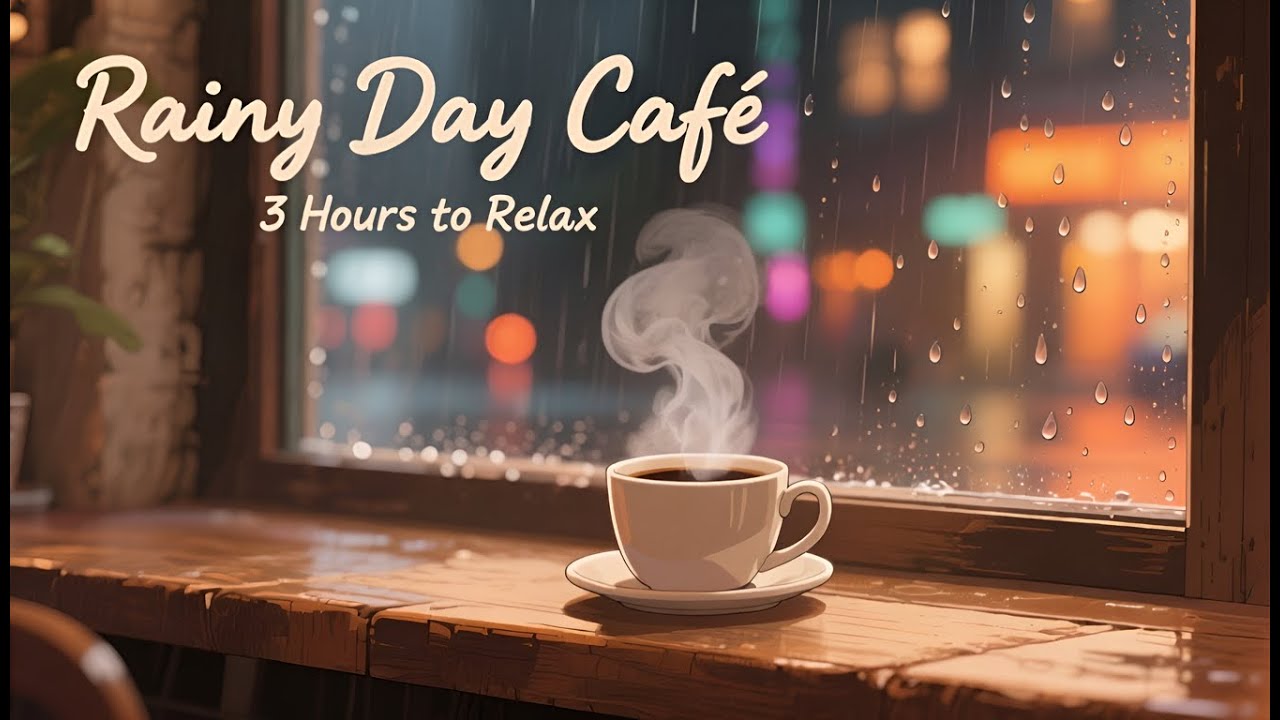 Rainy Day Café Lofi ☕ | 3-Hour Mix to Read, Relax & Study