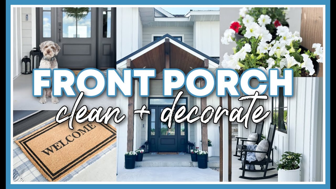 SUMMER FRONT PORCH CLEAN + DECORATE WITH ME 2025 | FRONT PORCH DECORATING IDEAS