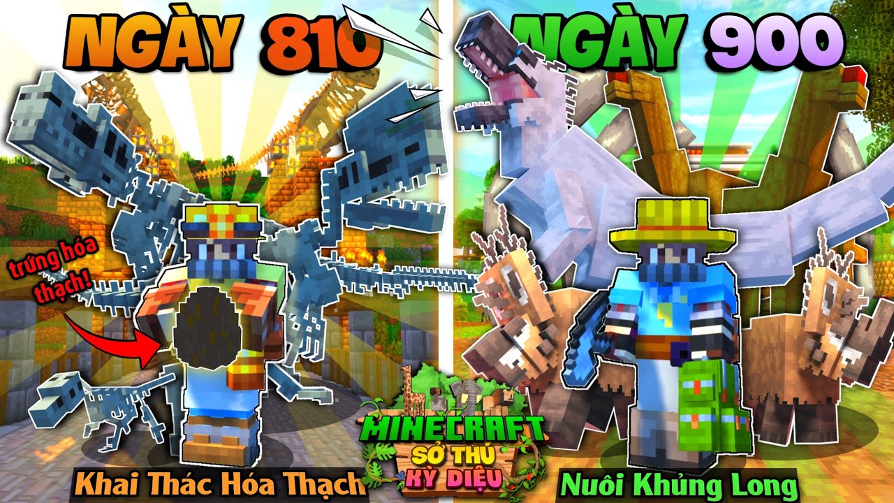 900 NGÀY XÂY DỰNG SỞ THÚ KỲ DIỆU TRONG MINECRAFT - CHINH PHỤC ĐẠI TRUNG SINH VÀ KẾT THÚC