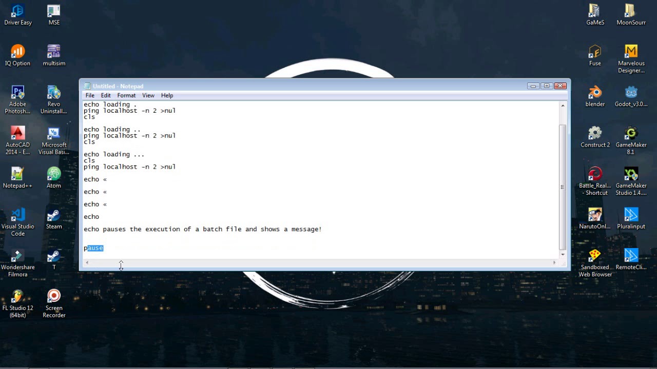 CMD Tutorial - pause