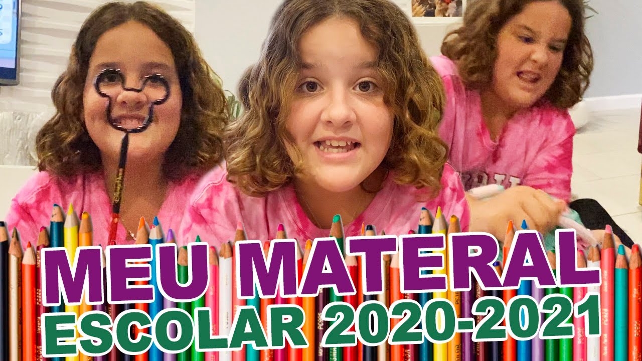MOSTRANDO E ARRUMANDO NA MOCHILA MEU MATERIAL ESCOLAR 2020-2021-VOLTA AS AULAS NOS EUA