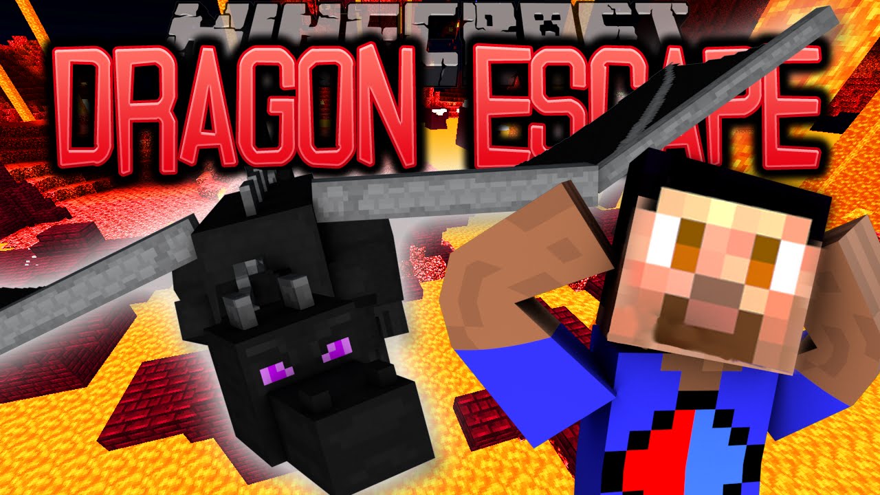 Minecraft DRAGON ESCAPE Parkour #13 with Vikkstar & Lachlan
