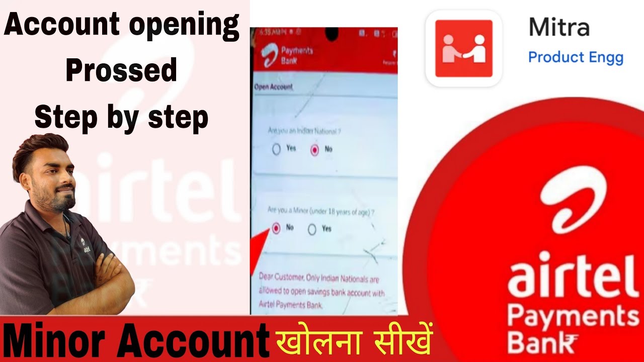 Airtel payment Bank Minor Account Kaise kholen | Airtel Bank mein minor Account retailer Kese kholen