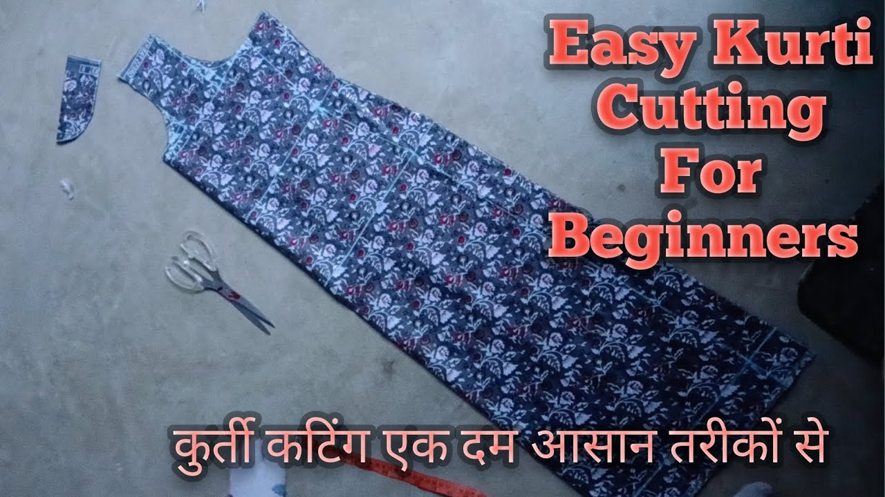 Kurti/Suit cutting and stitching step by step/Easy Kurti Cutting For Beginners With very useful tips