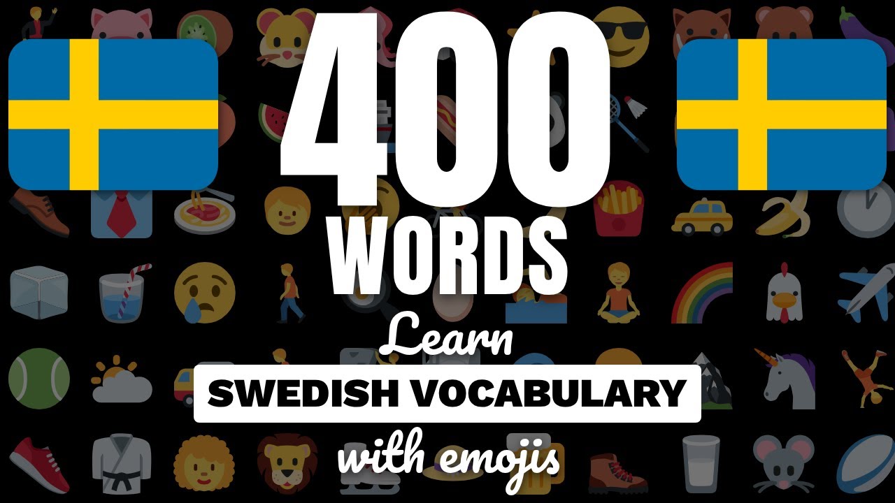 Learn Swedish vocabulary with emojis and example sentences! Basic nouns & adjectives