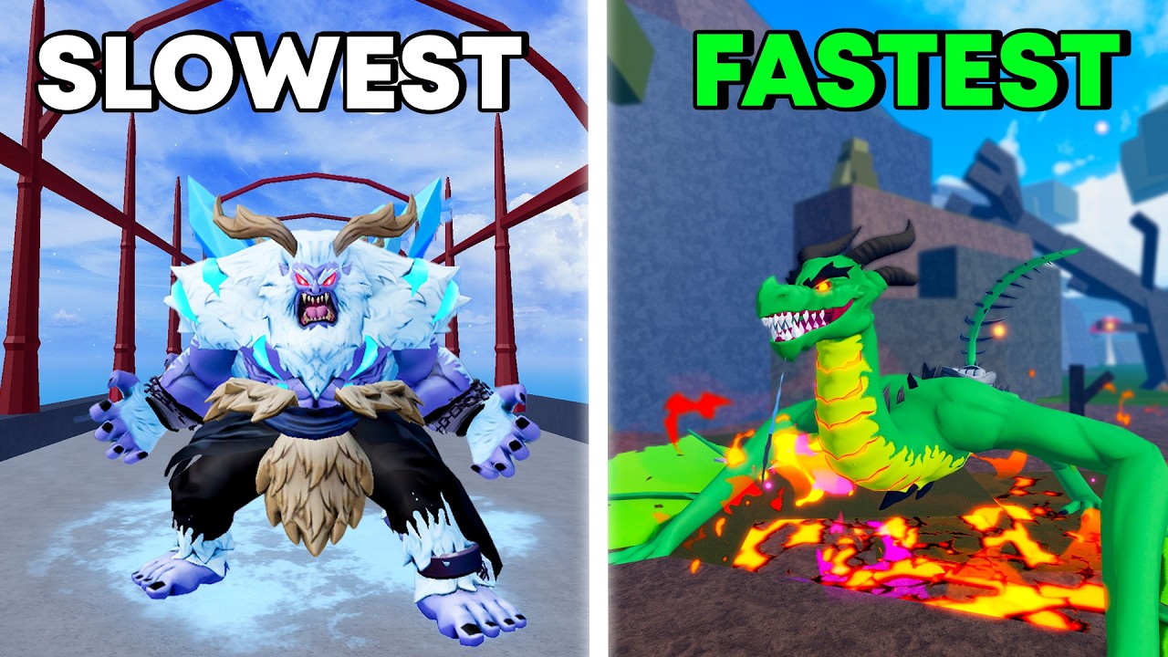 Blox Fruits, Ranking All Fruits Slowest To Fastest!