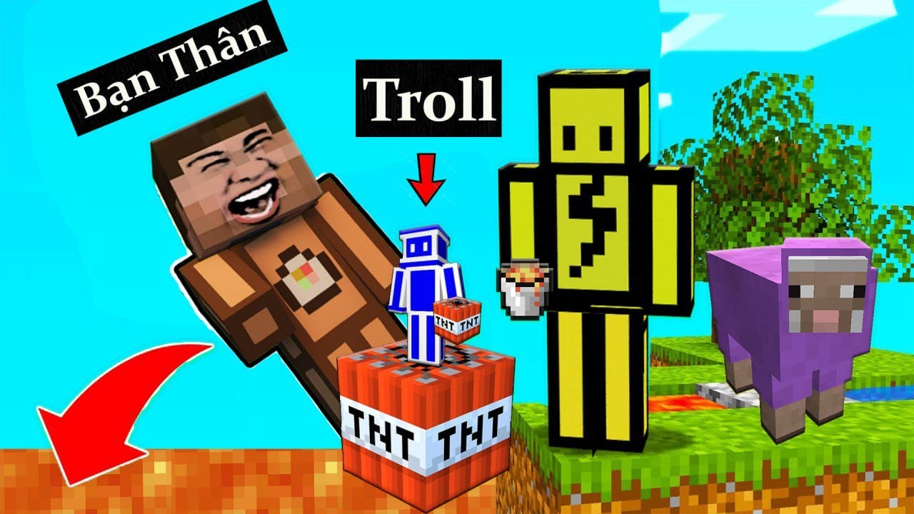 Tổng Hợp Anh Đen Xì Xì Troll Bạn Bè Trong Minecraft - Siêu Hài Hước 🤣