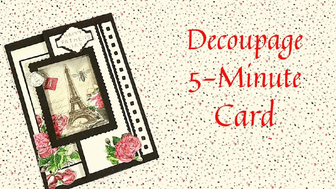 Father's Day 3D DECOUPAGE CARD| Card for travel loving Dad| 5-MINUTE CARD| 16
