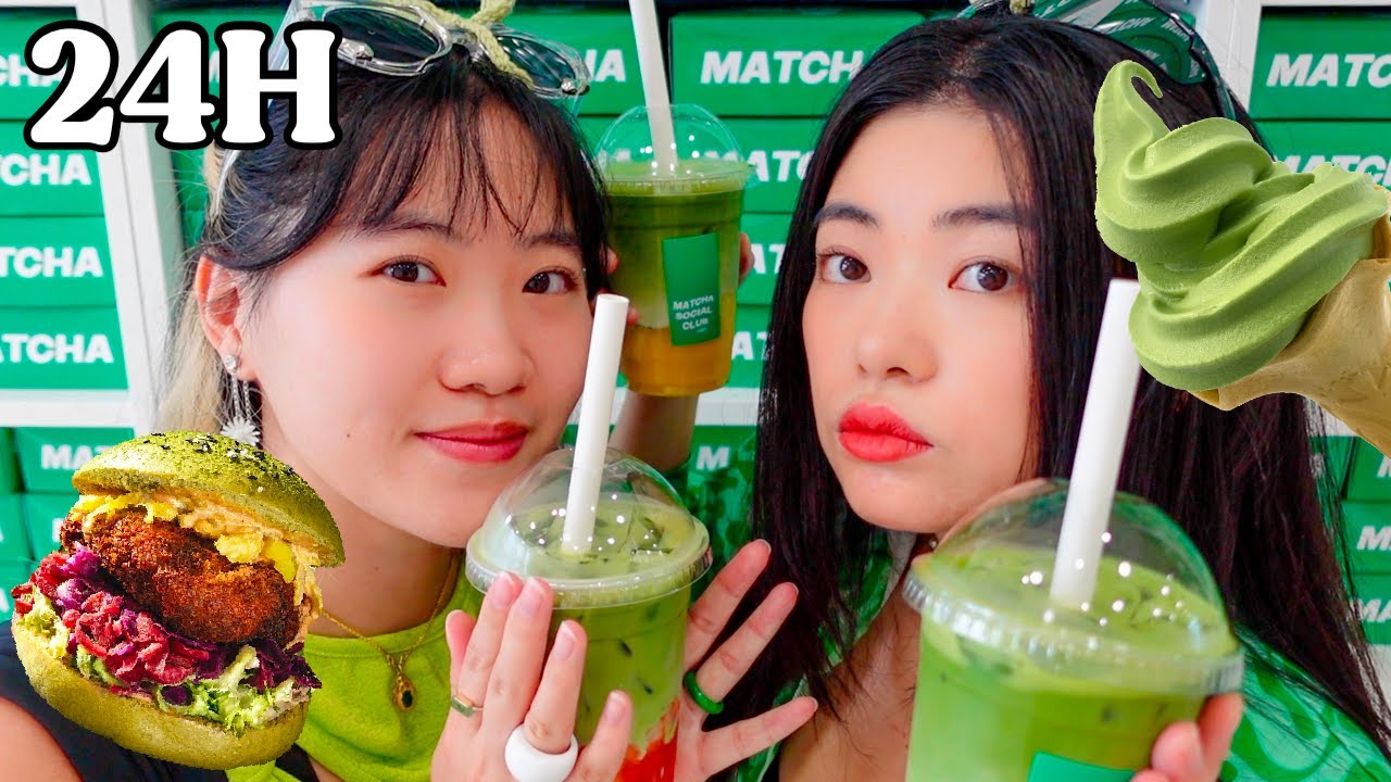 JE MANGE QUE DU MATCHA PENDANT 24H + les meilleures adresses de matcha à paris ? 🍵🍃
