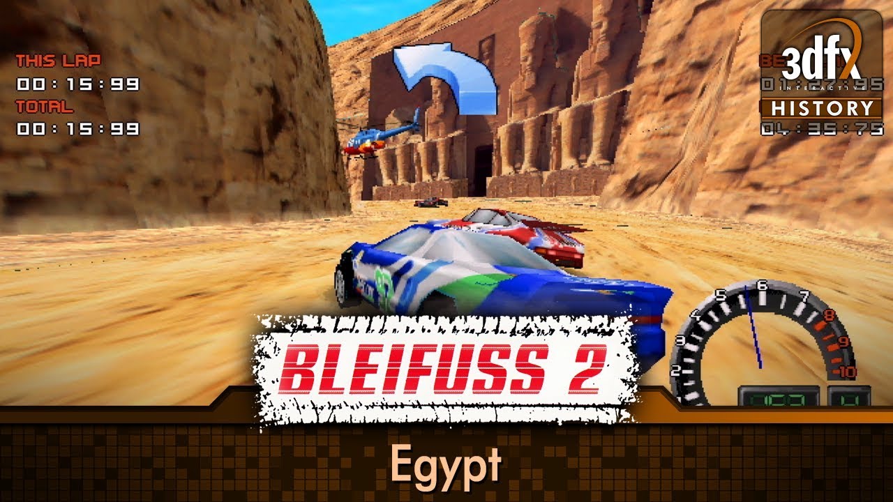 3dfx Voodoo Banshee AGP - Bleifuss 2 / Screamer 2 - Egypt [Gameplay]