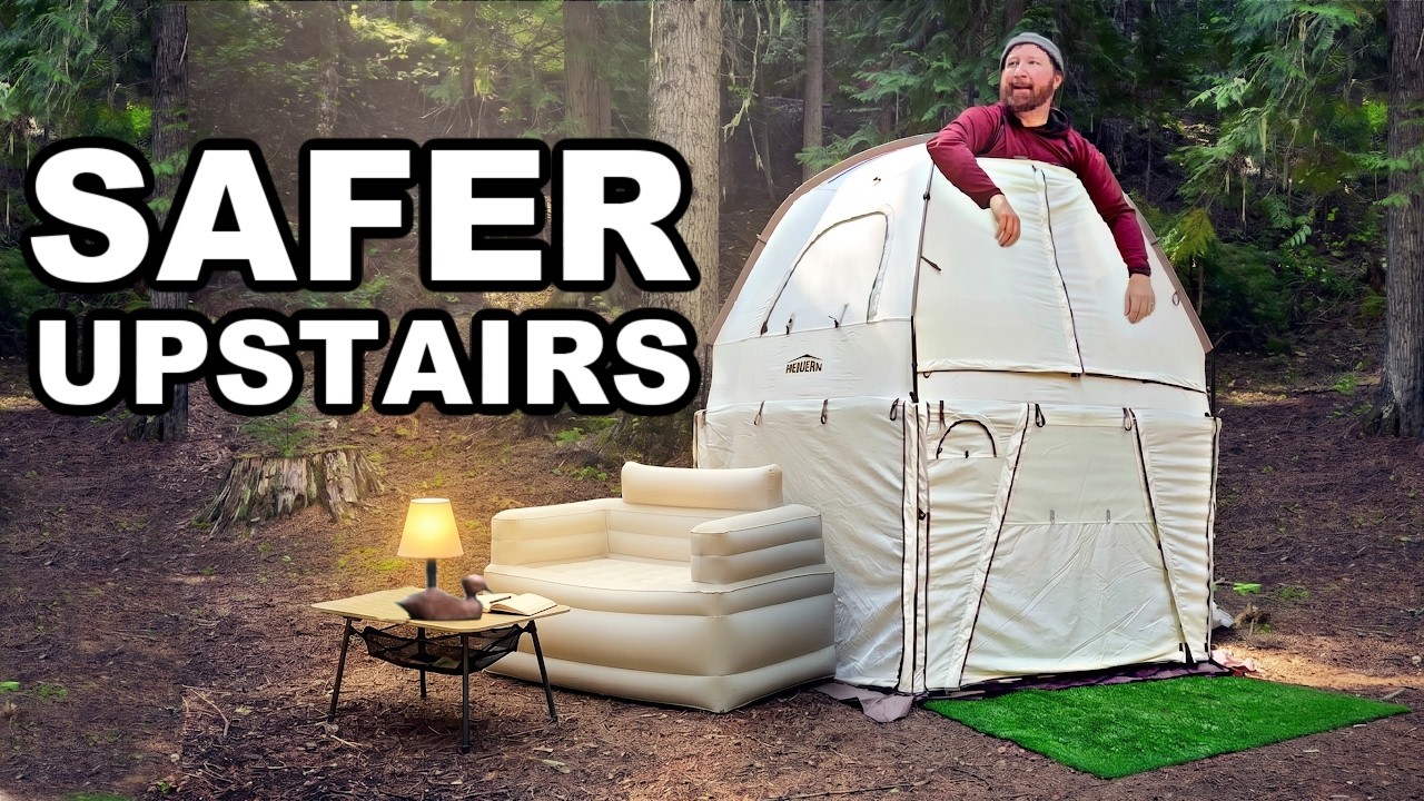 I Camped in a TWO STORY Tent (Safe from Bears?)