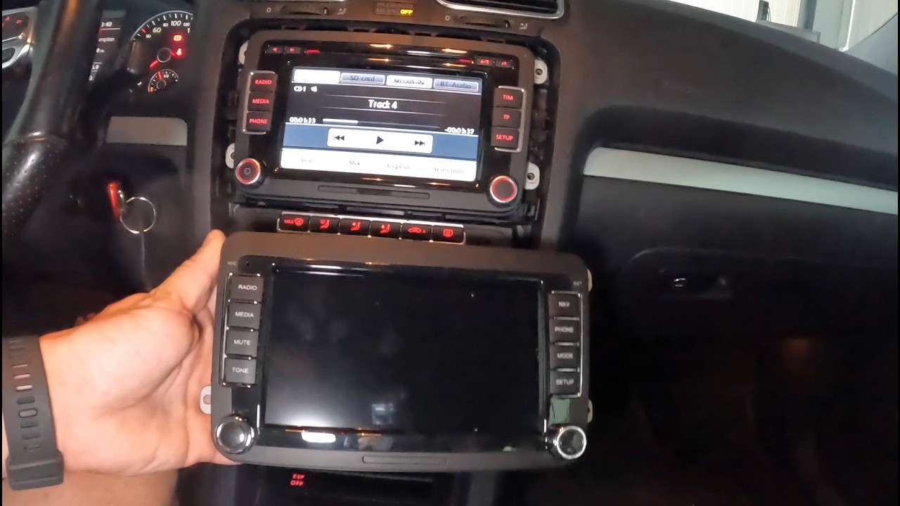 Vw Scirocco 2010 How To Install Android Navigation, Factory Original Radio Navi Removal
