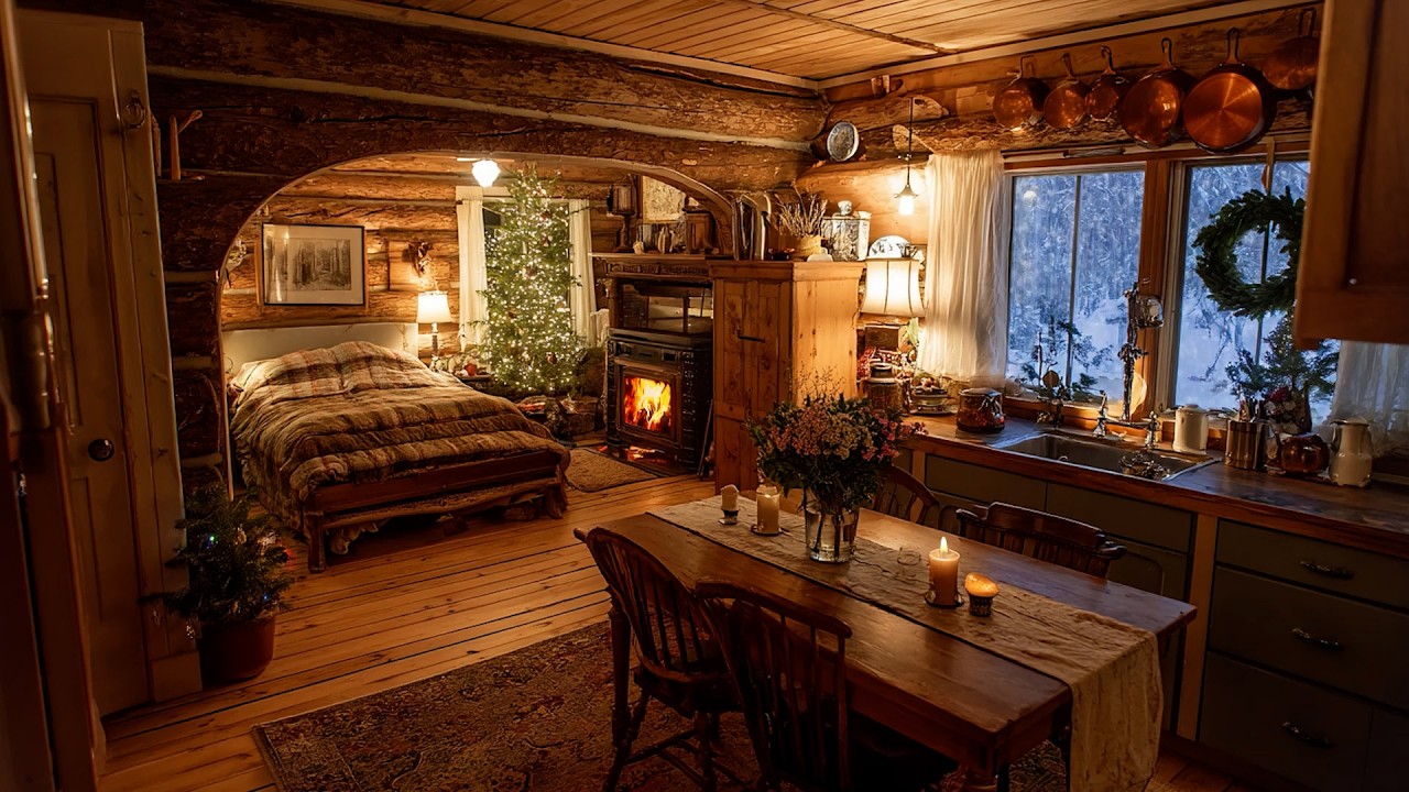 🔴Embers Tracing a Slow Orange Glow | Gentle Fireplace Ambience for Sleep and Settled Peace 🔥💤