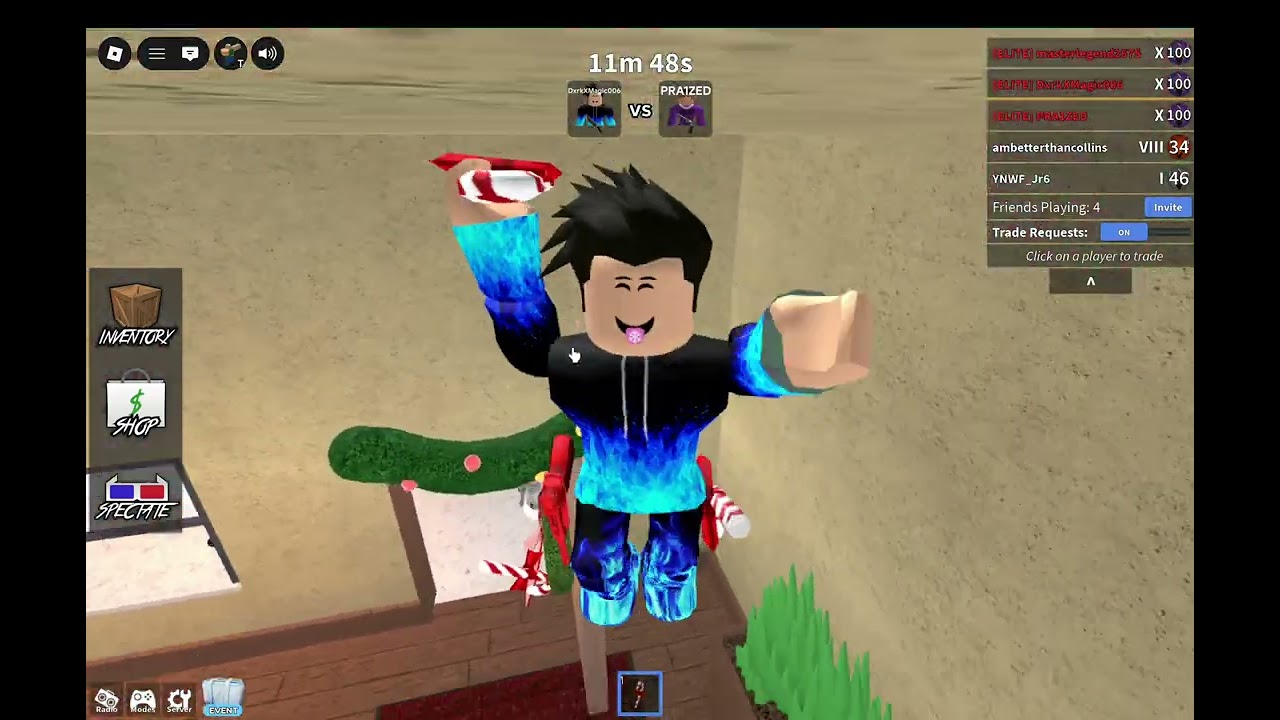 MM2 bet with PRA1ZED on 200 ping read Description