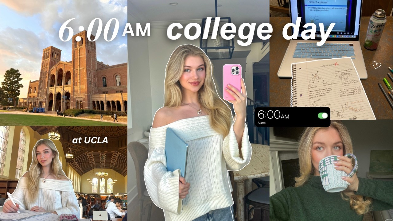 СТУДЕНЧЕСКИЙ ДЕНЬ В МОЕЙ ЖИЗНИ *продуктивный + реалистичный видеоблог UCLA*