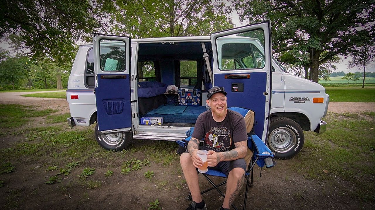 Humid Solo Camping In My Van By A Dirty Creek